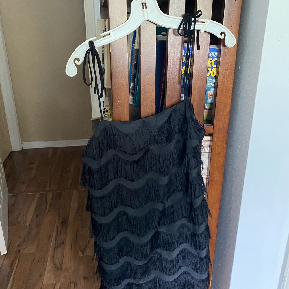 Most loved Zara Black fringe dress size M. Perfect for vaycay or night out!